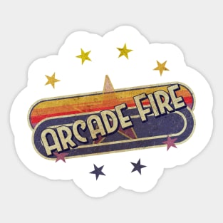 ElaCuteOfficeGirl Vintage Arcade Fire Sticker